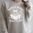 Books & Bones Forever My Type Skull Premium Tri-Blend Raglan Sleeve Sweatshirt Heather Forest