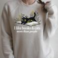 I Like Books & Cats More Than People Cat Book Lover Reading Raglan Sleeve Sweatshirt Heather Forest I Like Books & Cats More Than People Cat Book Lover Reading Raglan Sleeve Sweatshirt Heather Forest
