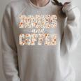 Books & Coffee Floral Raglan Sleeve Sweatshirt Heather Forest