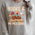 Books & My Milk Snake Owner Milk Snake Lover Milk Snakes Raglan Sleeve Sweatshirt Heather Forest