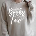 Books & Tea Book Reading Bookworm Read Books Librarian Raglan Sleeve Sweatshirt Heather Forest
