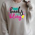 Books And Bling Raglan Sleeve Sweatshirt Heather Forest