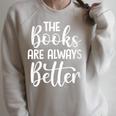 Books Book Reading Reader Bookworm Librarian Raglan Sleeve Sweatshirt Heather Forest