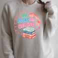 My Books Are Calling Book Lover Quote Raglan Sleeve Sweatshirt Heather Forest My Books Are Calling Book Lover Quote Raglan Sleeve Sweatshirt Heather Forest
