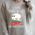 I Like Books Cats And Maybe 3 People Books & Cats Performance Raglan Sleeve Sweatshirt Heather Forest
