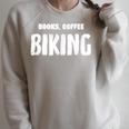 Books Coffee Biking Raglan Sleeve Sweatshirt Heather Forest