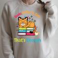 Books Coffee And Cats Thats Enough Cat Lover Raglan Sleeve Sweatshirt Heather Forest