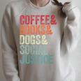 Books Coffee Dogs Social Justice For Men Women Raglan Sleeve Sweatshirt Heather Forest