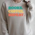 Books Coffee Repeat Raglan Sleeve Sweatshirt Heather Forest