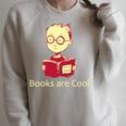 Books Are Cool Fun Reading Premium Raglan Sleeve Sweatshirt Heather Forest