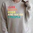 I Like Books Dogs And Maybe 3 People Books & Dogs Raglan Sleeve Sweatshirt Heather Forest I Like Books Dogs And Maybe 3 People Books & Dogs Raglan Sleeve Sweatshirt Heather Forest