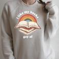 I Like My Books Gay AF LGBTQ Pride Read Diverse Quote Raglan Sleeve Sweatshirt Heather Forest I Like My Books Gay AF LGBTQ Pride Read Diverse Quote Raglan Sleeve Sweatshirt Heather Forest