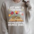 Books And My Hognose Snake Owner Hognose Snake Lover Raglan Sleeve Sweatshirt Heather Forest