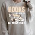Books Are Just TV For Smart People Librarian Library Raglan Sleeve Sweatshirt Heather Forest Books Are Just TV For Smart People Librarian Library Raglan Sleeve Sweatshirt Heather Forest