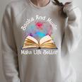 Books And Music Makes Life Better Fun Reading Motivation Raglan Sleeve Sweatshirt Heather Forest Books And Music Makes Life Better Fun Reading Motivation Raglan Sleeve Sweatshirt Heather Forest