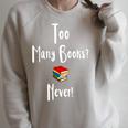 Too Many Books Never-Fun Love To Read Tshirts Raglan Sleeve Sweatshirt Heather Forest
