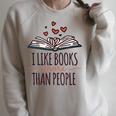 I Like Books More Than People Raglan Sleeve Sweatshirt Heather Forest I Like Books More Than People Raglan Sleeve Sweatshirt Heather Forest