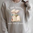 I Like Books More Than People Reading Book Lover Raglan Sleeve Sweatshirt Heather Forest I Like Books More Than People Reading Book Lover Raglan Sleeve Sweatshirt Heather Forest