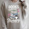 Books Are My Therapy Book Lovers Reading Coffee Florals Raglan Sleeve Sweatshirt Heather Forest Books Are My Therapy Book Lovers Reading Coffee Florals Raglan Sleeve Sweatshirt Heather Forest