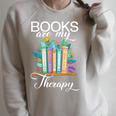 Books Are My Therapy Raglan Sleeve Sweatshirt Heather Forest Books Are My Therapy Raglan Sleeve Sweatshirt Heather Forest