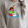 Books Sea Otter Teacher Raglan Sleeve Sweatshirt Heather Forest