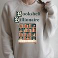 Bookshelf Wealth Billionaire Book Collector Collection Raglan Sleeve Sweatshirt Heather Forest