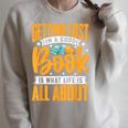 Bookstore Owner Quote Raglan Sleeve Sweatshirt Heather Forest