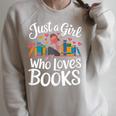 Bookworm Book Just A Girl Who Loves Books Raglan Sleeve Sweatshirt Heather Forest Bookworm Book Just A Girl Who Loves Books Raglan Sleeve Sweatshirt Heather Forest