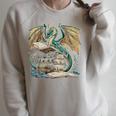 Bookworm Dragons Reading Book Dragons And Books Raglan Sleeve Sweatshirt Heather Forest