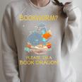 Bookworm Please I'm A Book Dragon Raglan Sleeve Sweatshirt Heather Forest Bookworm Please I'm A Book Dragon Raglan Sleeve Sweatshirt Heather Forest