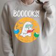 Boooks Ghost Read Book Halloween Teacher Librarian Men Women Raglan Sleeve Sweatshirt Heather Forest Boooks Ghost Read Book Halloween Teacher Librarian Men Women Raglan Sleeve Sweatshirt Heather Forest