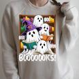 Boooks Ghosts Reading Book Retro Halloween Teacher Librarian Raglan Sleeve Sweatshirt Heather Forest Boooks Ghosts Reading Book Retro Halloween Teacher Librarian Raglan Sleeve Sweatshirt Heather Forest
