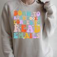 Born To Read Books Forced To Read Emails Reader Librarian Raglan Sleeve Sweatshirt Heather Forest
