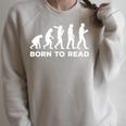 Born To Read Reading Novel Lecture Reader Books Bookworm Premium Tri-Blend Raglan Sleeve Sweatshirt Heather Forest