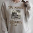 Bronte Novel Wuthering Heights Moorland Gothic Book Cover Raglan Sleeve Sweatshirt Heather Forest Bronte Novel Wuthering Heights Moorland Gothic Book Cover Raglan Sleeve Sweatshirt Heather Forest