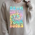 Bruh Return Your Books Librarian School Library Raglan Sleeve Sweatshirt Heather Forest