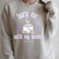 Bury Me With My Books Bookish Literary Booktok Raglan Sleeve Sweatshirt Heather Forest