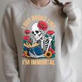 I Buy Books Like I'm Immortal Raglan Sleeve Sweatshirt Heather Forest