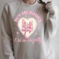 Buy Me Books And Tell Me I'm Pretty Coquette Book Lover Tee Raglan Sleeve Sweatshirt Heather Forest