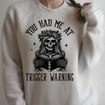 Buy Me Books And Tell Me To STFUATTDLAGG Outfits Spicy Smutty Book Reader You Had Me At Trigger Warning Raglan Sleeve Sweatshirt Heather Forest