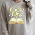 You Can Call Me Book Fairy Librarian Vintage Raglan Sleeve Sweatshirt Heather Forest