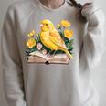 Canary Bird Floral Book Yellow Bird Reading Bookish Teacher Raglan Sleeve Sweatshirt Heather Forest Canary Bird Floral Book Yellow Bird Reading Bookish Teacher Raglan Sleeve Sweatshirt Heather Forest
