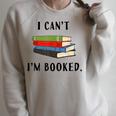 I Can't I'm Booked Book Lover Reading Club Librarianfunny Raglan Sleeve Sweatshirt Heather Forest I Can't I'm Booked Book Lover Reading Club Librarianfunny Raglan Sleeve Sweatshirt Heather Forest