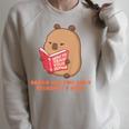 CapyFun Books Are The Only Treasure I Need Capybara Kids Raglan Sleeve Sweatshirt Heather Forest