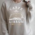 Carpe Librum Dark Academia Aesthetic Book Lover Witchy Goth Raglan Sleeve Sweatshirt Heather Forest
