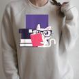 Cat Book Reading Raglan Sleeve Sweatshirt Heather Forest