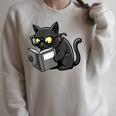 Cat Reading a Book Nerd Kitty Bookworm Raglan Sleeve Sweatshirt Heather Forest Cat Reading a Book Nerd Kitty Bookworm Raglan Sleeve Sweatshirt Heather Forest