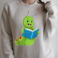 Caterpillar Book Raglan Sleeve Sweatshirt Heather Forest