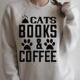Cats Books And Coffee Reading Raglan Sleeve Sweatshirt Heather Forest Cats Books And Coffee Reading Raglan Sleeve Sweatshirt Heather Forest
