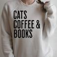 Cats Coffee And Books Raglan Sleeve Sweatshirt Heather Forest Cats Coffee And Books Raglan Sleeve Sweatshirt Heather Forest